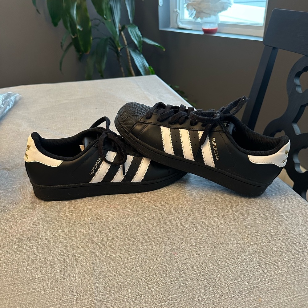 Adidas Black Superstar Shoes